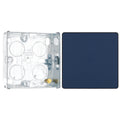 BG Evolve Matt Blue 1 Gang Blank Plate PCDDB94B with 25mm Steel Back Box