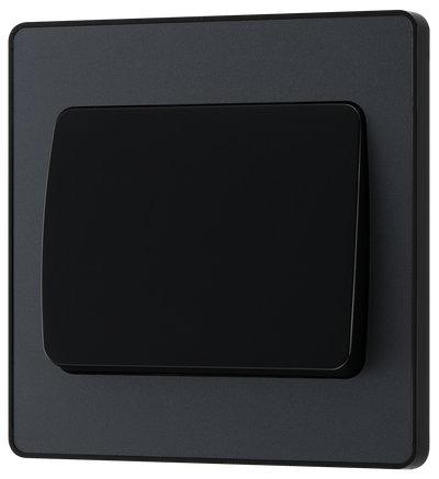 PCDMG12WB Front - This Evolve Matt Grey 20A 16AX single light switch from British General will operate one light in a room.