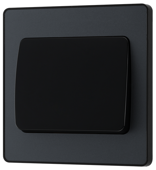 PCDMG12WB Front - This Evolve Matt Grey 20A 16AX single light switch from British General will operate one light in a room.
