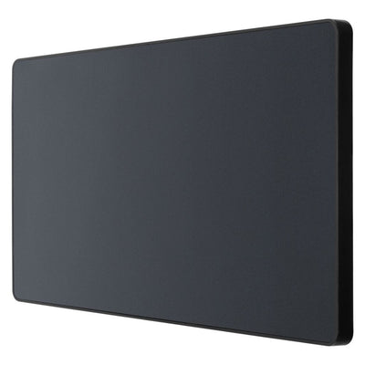 BG Evolve Matt Grey Double Blank Plate PCDMG95B with 35mm Steel Back Box
