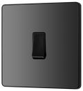 BG Evolve Black Chrome Screwless Switches & Sockets Black Inserts Full Range