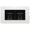 BG Evolve Pearlescent White 4G Faceplate with 45W USB A+C Charger Modules – Black Insert by British General (BG-PCDCLEMR4W+EMUSBAC45B)