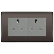 BG Nexus Black Nickel 4 Gang 13A Unswitched Socket - NBN4GUSSG by British General (BG-NBN4GUSSG)