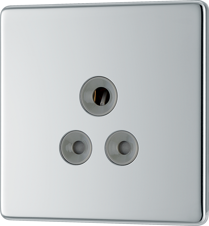 FPC29G Front - This 5A round pin socket from British General can be used to connect lamps to a lighting circuit.