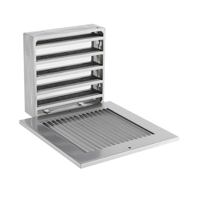 Extinguishers & Equipment: Fire Rated Intumescent Air Transfer Grilles with Faceplates Silver / 150 x 150mm (HxW) by Pyroplex (SAFELINCS-PPATGFPS1500)