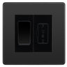 BG Evolve Black Chrome 20A Double Pole Switch & 13A Fused Spur Plate | Black Insert by British General