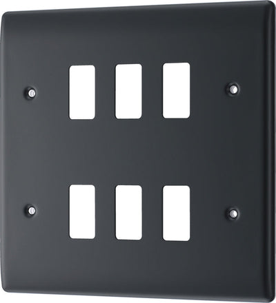 BG RPM6 Nexus Grid Part M | 6 Module Front Plate