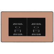 BG Evolve Polished Copper 4G Faceplate with 45W USB A+C Charger Modules – Black Insert by British General (BG-PCDCPEMR4B+EMUSBAC45B)
