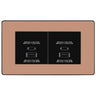 BG Evolve Polished Copper 4G Faceplate with 45W USB A+C Charger Modules – Black Insert by British General (BG-PCDCPEMR4B+EMUSBAC45B)