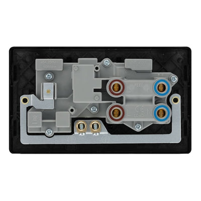 BG Evolve Matt Black 45A Switch 13A Switched Socket Cooker Control Unit PCDMB70B with 35mm Steel Back Box