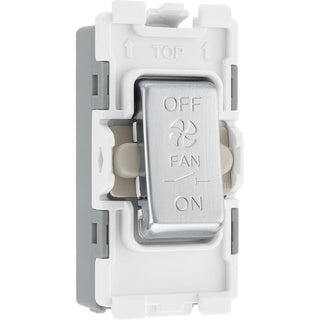 BG RBS15 Nexus Grid Brushed Steel 10A 3 Pole Fan Isolator Switch Module by British General (BG-RBS15-Shopify-SA_1)