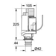 Grohe AV1 Dual Flush Valve - 42314000 by Grohe (Grohe-42314000)