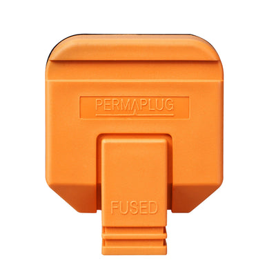 Masterplug UK Mains Plug, 13A Orange, Cable Mount Thermoplastic, 250 V