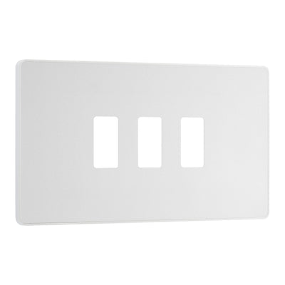 BG Evolve Pearlescent White 3 Gang Custom Grid Dimmer Switch PCDCL83W