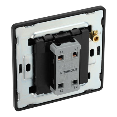 BG Evolve Polished Copper Intermediate Edge to Edge Rocker Switch PCDCP13EB with 25mm Steel Back Box