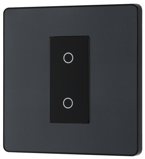 PCDMGTDS1B Front - This Evolve Matt Grey single secondary trailing edge touch dimmer allows you to control your light levels and set the mood.