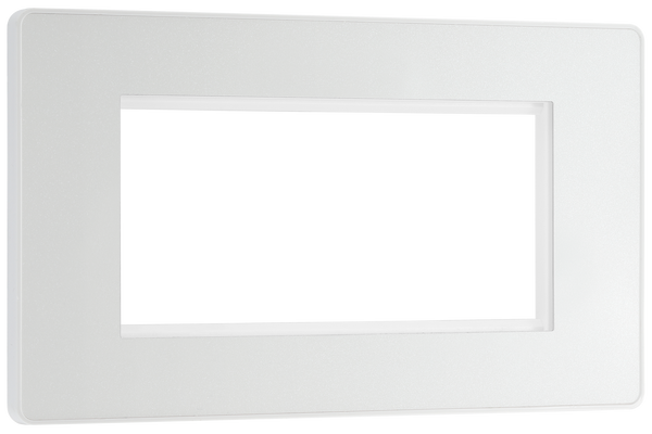 PCDCLEMS1W Front - The Euro Module range from British General combines plates and interchangeable modules so you can configure your own bespoke switches and sockets.