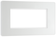 BG PCDCLEMR4W Pearlescent White Evolve 4 Euro Module Front Plate - White Insert by British General (BG-PCDCLEMR4W-Shopify-SA_1)