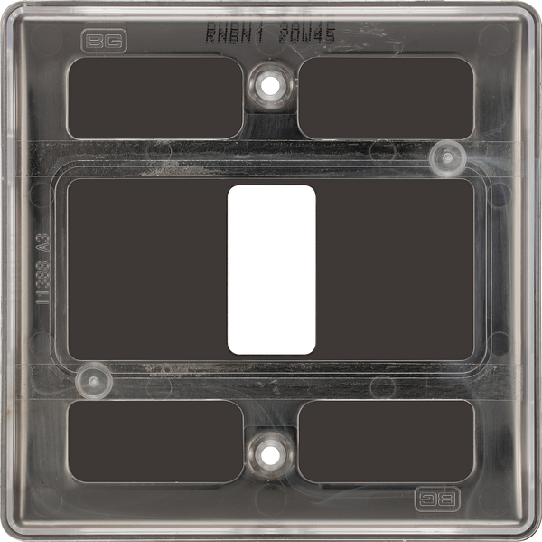 BG Electrical RNBN1 Nexus Grid Black Nickel Front Plate 1 Module