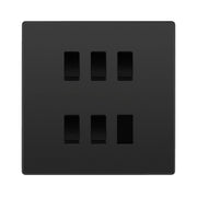 BG Evolve Black Chrome 5 Gang Intermediate Light Switch with Back Box Included by British General (BG-EVOLVE-BC-5G-CUSTOM-5x-INT-SWITCH)