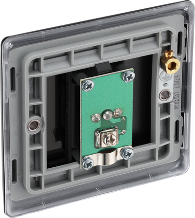 BG NFB62 Nexus Metal Matt Black Isolated TV Aerial Socket