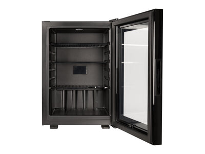 Corby Eton 40L Glass Minibar in Black with Black interior - UK Plug