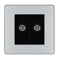 BG Screwless Polished Chrome Double Satellite Socket FPC642B