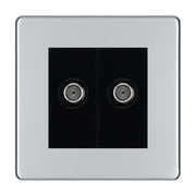 BG Screwless Polished Chrome Double Satellite Socket FPC642B by British General (BG-FPC642B)