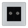 BG Screwless Polished Chrome Double Satellite Socket FPC642B by British General (BG-FPC642B)