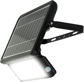 Luceco Solar Guardian PIR Floodlight Black, IP65 Rated, 10 Watts [Energy Class A] by Luceco (luceco-LEXSF11B40-Shopify-01)