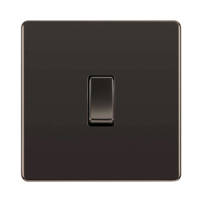 BG Nexus Screwless Black Nickel 20A Double Pole Switch FBN30 by British General (BG-Screwless-BN-20A-Double-Pole-Switch)