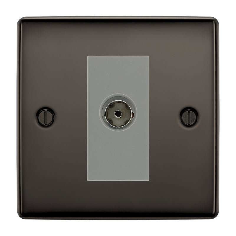 BG Nexus Metal Black Nickel Co-axial Socket NBN60G