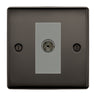 BG Nexus Metal Black Nickel Co-axial Socket NBN60G by British General (BG-NBN60G)