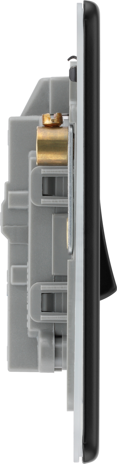 BG Evolve Matt Black 20A Double Pole Switch LED Indicator FFB31 by British General (BG-FFB31-1)