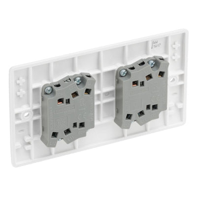 BG Nexus Quad Light Switch 4 Gang 10AX White & 32mm Pattress Back Box