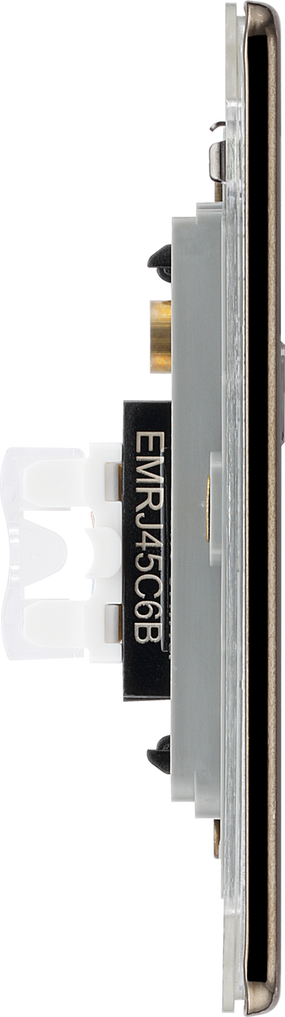  FBNRJ451 Side - This RJ45 ethernet socket from British General uses an IDC terminal connection and is ideal for home and office providing a networking outlet with ID window for identification.