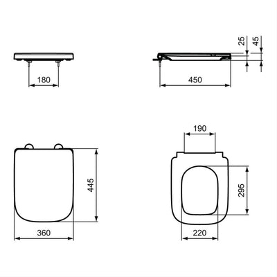 Ideal Standard i.Life A Soft Close Toilet Seat - White - T453101 by Ideal Standard (IdealStandard-T453101)