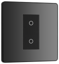 BG PCDBCTDS1B Black Chrome Evolve 1 Gang 200W Trailing Edge Secondary Touch Dimmer - Black Insert