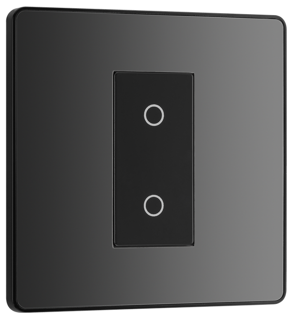 PCDBCTDS1B Front - This Evolve Black Chrome single secondary trailing edge touch dimmer allows you to control your light levels and set the mood.