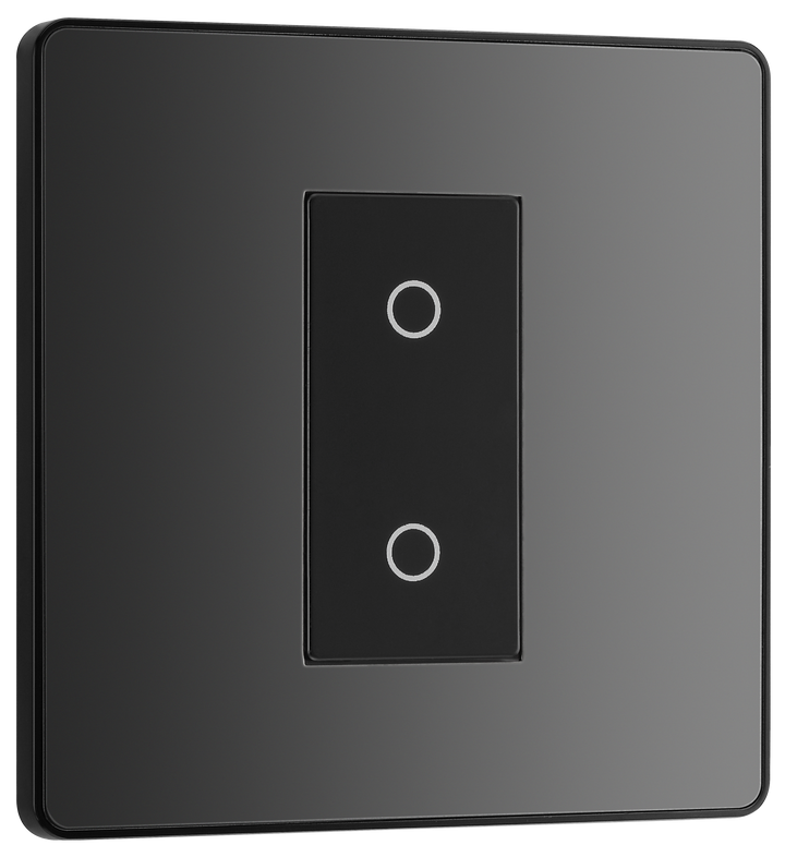 PCDBCTDS1B Front - This Evolve Black Chrome single secondary trailing edge touch dimmer allows you to control your light levels and set the mood.