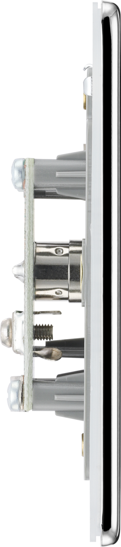 BG FPC60 Nexus Screwless Flat-Plate Single Coaxial TV Outlet Polished Chrome