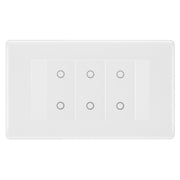 BG Nexus White Moulded Triple Master Touch Dimmer Switch by British General (BG-8EMR4+EMTDMW)