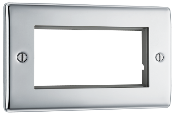 NPCEMR4 Front - The Euro Module range from British General combines plates and interchangeable modules so you can configure your own bespoke switches and sockets.