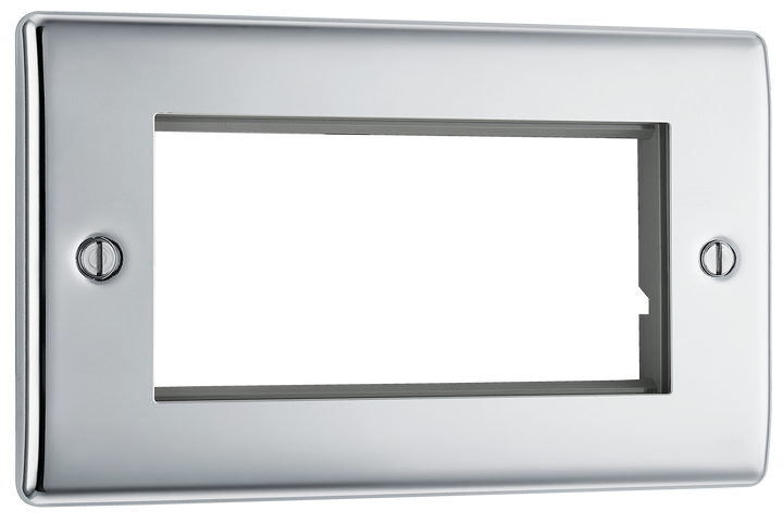 NPCEMR4 Front - The Euro Module range from British General combines plates and interchangeable modules so you can configure your own bespoke switches and sockets.