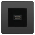 BG Evolve Black Chrome PCDBCHDMI1B 1 Gang Single HDMI Socket