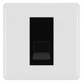 BG White Moulded Single IDC Secondary Telephone Socket - Black Insert