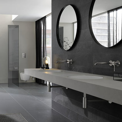 Grohe ESSENCE New 2 Tap Hole; Basin Mixer Tap; M-Size; Wall Mounted; Trim Set Only; Chrome - 19408001 by Grohe (Grohe-19408001)