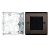BG Nexus Black Nickel 2A Unswitched Round Pin Socket and 25mm Steel Back Box by British General (BG-NBN28B+HGS02)