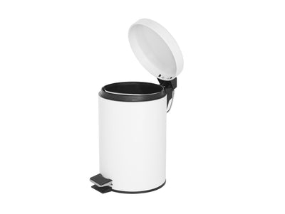 Corby Croft Pedal Bin in White, 3L