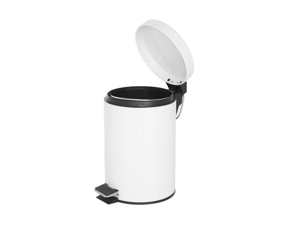 Corby Croft Pedal Bin in White, 3L